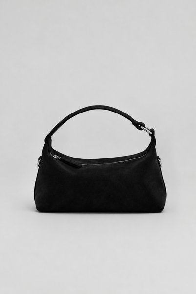 Çantacımstore Women's Mevora Soft Textured Suede Bag Black