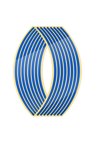 Choice1 Blue 1set of 16pcs Wheel Sticker Reflective Rim Stripe Tape Bike Moto...