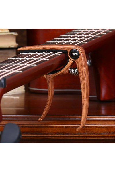 Choice Dark wood color Guitar Capo Metal 1PCS Aluminum Alloy Guitar Tuner Cla...