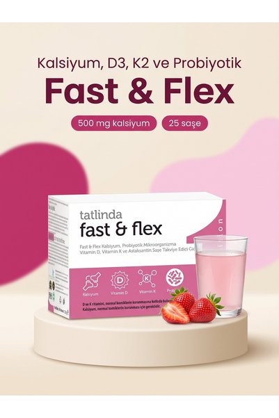 FAST&FLEX تاتليندا فاست آند فليكس، تركيبة D3K2 تحتوي على الكالسيوم والأستازان...