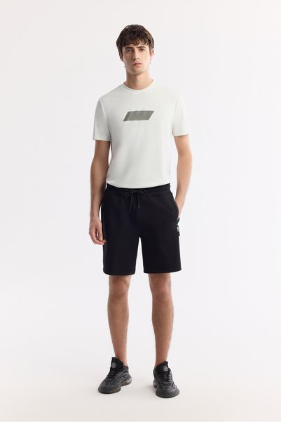 Avva Erkek Siyah Beli Lastikli Bağcıklı Bi-Stretch İnterlok Regular Fit Şort ...