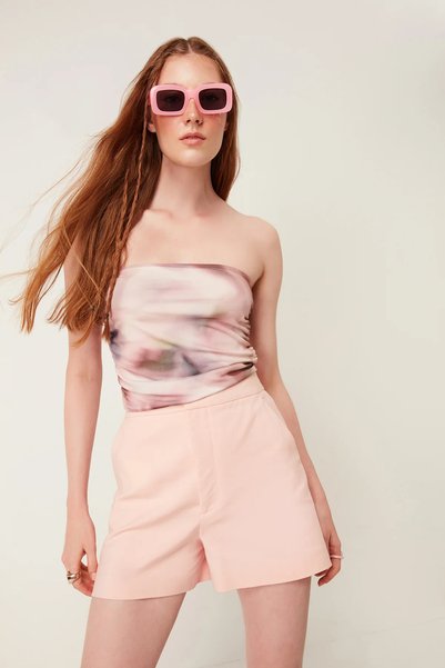No Matter What Women's Strapless Mesh Crop Top