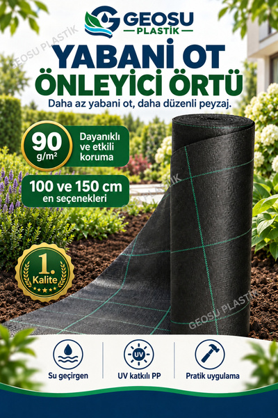 Genel Markalar 1. KALİTE 1 m x 10 m Jüt /malç Taban Örtüsü-Sera Yerörtüsü-Pey...