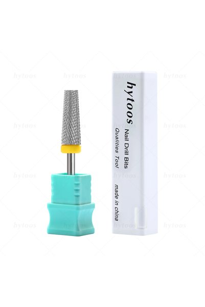 Choice7 Extra Fine - XF HYTOOS 5 in 1 Nail Drill Bits 16mm Flat Top Tapered C...