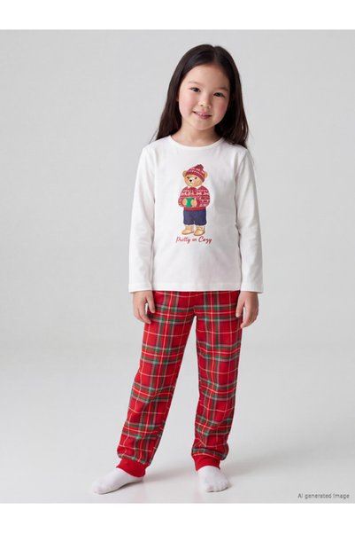LC Waikiki Σετ πιτζάμες για κορίτσια με στάμπα I Cute Teddy Bear από το Freez...