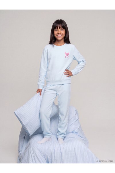 LC Waikiki I Embroidered Girls' Fleece Pajama Set from Freezen Store