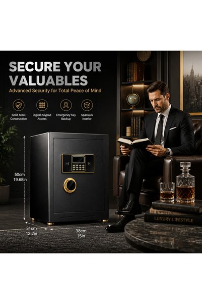 TAPIT Large Fireproof Safe Box for Home Anti-Theft Digital Security Box with ...