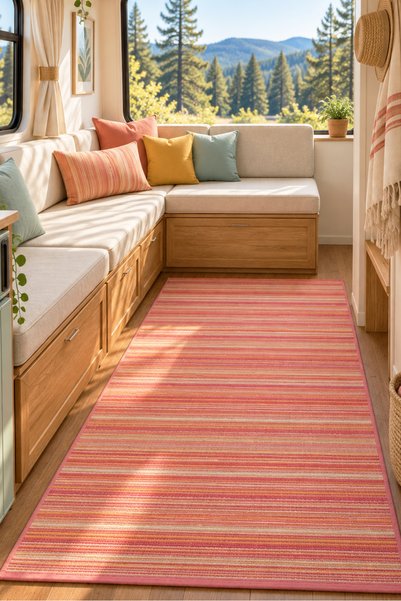 MELARİS HALI Plaj Karavan Halısı Hasır Kilim Katlanabilir Halı Balkon Teras B...