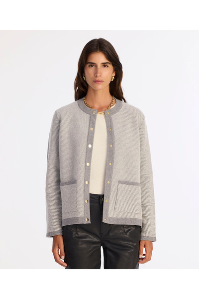 Yargıcı Regular Stand Collar Long Sleeve Cardigan
