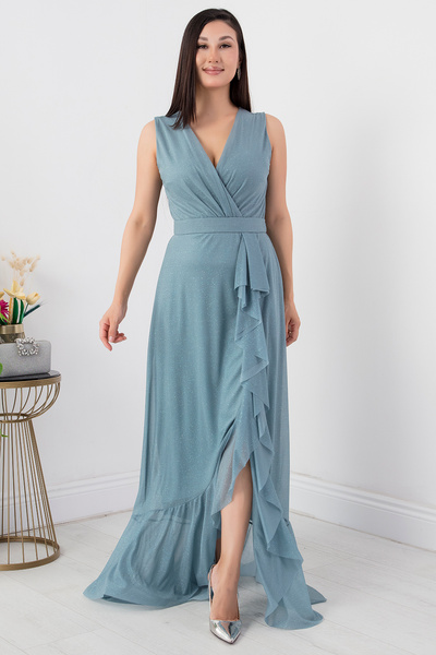 PULLIMM Zero Sleeve Double Breasted Long Dress 13394