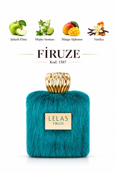 Lelas Fur 1587 Firuze Kadın Erkek Parfüm EDP 100 ML – Meyvemsi Çiçeksi Kalıcı...