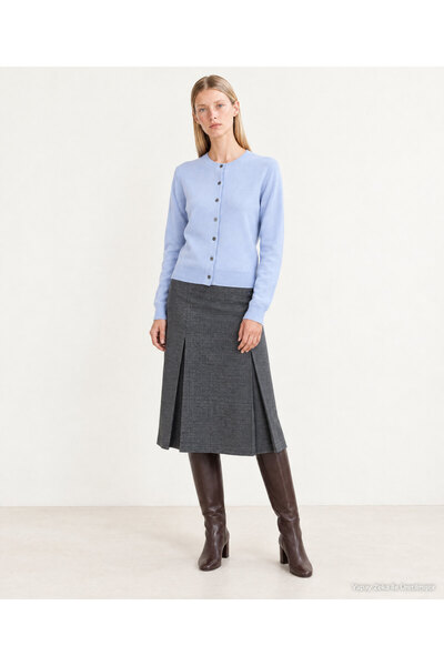 Yargıcı Regular Crew Neck Long Sleeve Cardigan