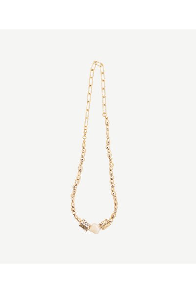 Yargıcı Doğal Taş Detaylı Kolye