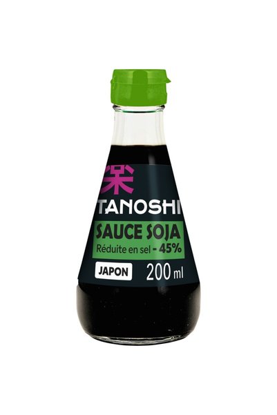 Tanoshi Japan Sos de soia cu conținut redus de sare, 200ml