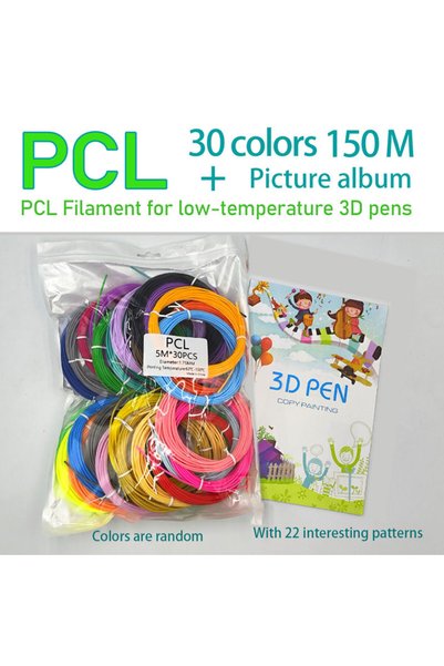 Choice1 PCL-5M-30PCS 3D Printing Pen PCL Filament 1.75mm Multicolor Set with ...