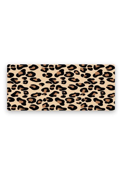 urzuva Leopar Desen Gaming Oyuncu XL Mouse Pad Mousepad 70x30 cm 3Mm Dikişli ...
