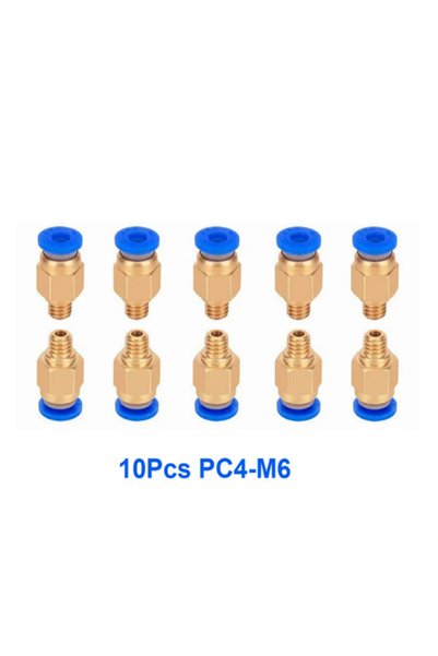 choice2 10Pcs PC4-M6 10pcs Pneumatic Connectors For 3D Printers Parts PC4 M6 ...