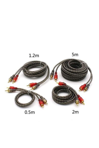 Choice 1.2m Car Audio Subwoofer Amplifier Connection Audio Signal Cable Dual ...