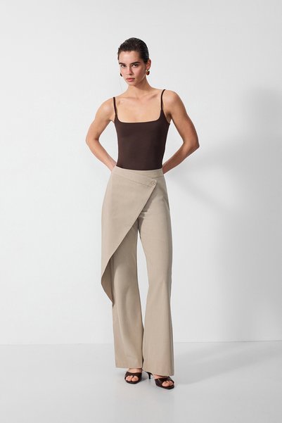 VATKALI Asymmetrical Layered Flare Pants