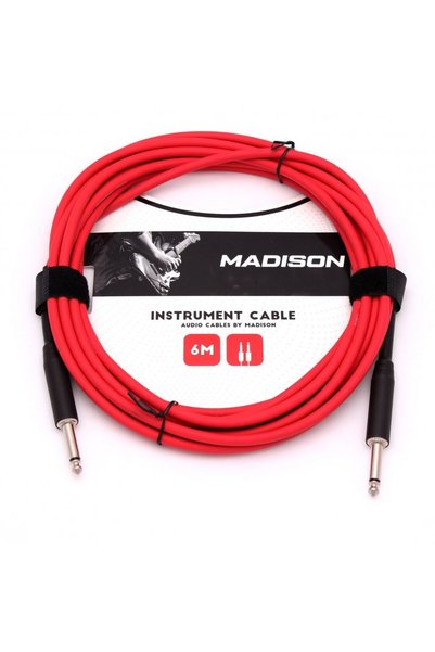 Madison كابل جيتار MIC002-6M-RD (6 أمتار أحمر) |   هيكل مرن عالي الوضوح