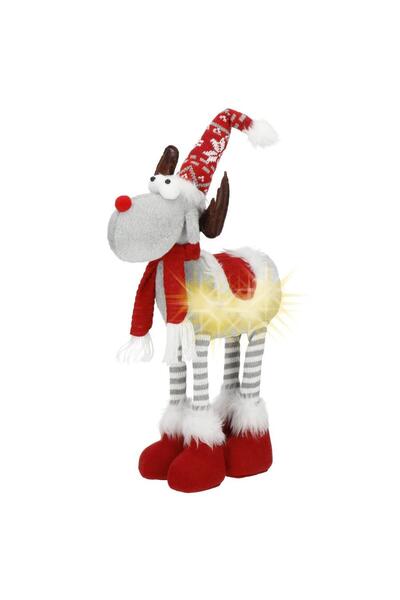 SERSIMO Christmas figurine, Reindeer, telescopic legs, LED lighting, 61cm