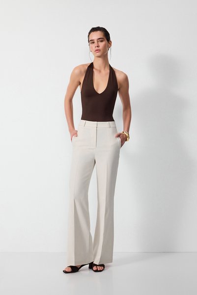 VATKALI Pantaloni din material textil cu croială evazată