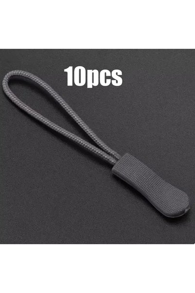 Choice 10pcs-gray 10pcs Zipper Pull Puller End Fit Rope Tag Replacement Clip ...