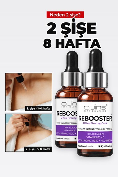 Quins Derm Solutions Rebooster Sıkılaştırıcı Kolajen Serum 2'li Paket 2x30 ml...