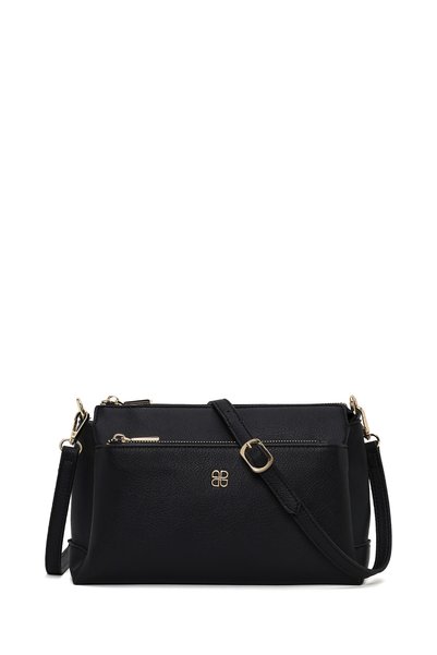 Derimod Women's Black Long Strap Crossbody Bag Ab500005Sf
