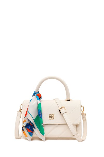 Derimod Women's Cream Quilted Crossbody Bag with Accessories Ab24000953