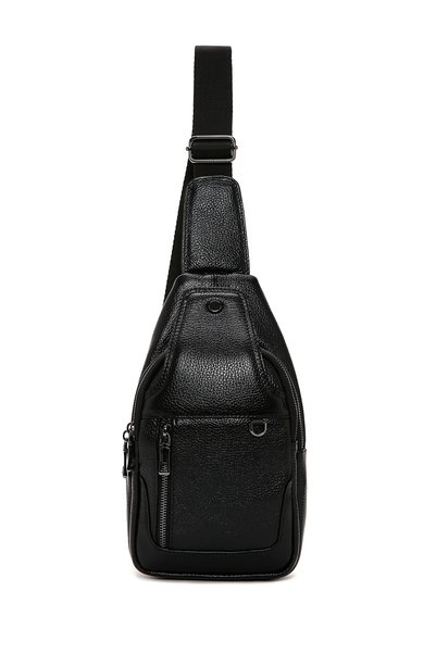 Derimod Erkek Siyah Deri Çapraz Çanta 23SBD3100FT