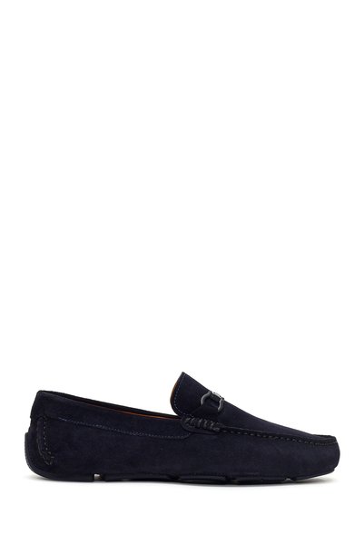 Derimod Men's Navy Blue Buckle Suede Leather Loafer 26Sfd632510