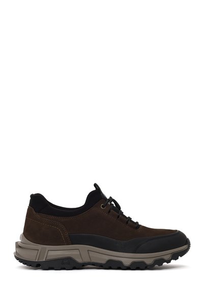 Derimod Fly Men's Brown Lace-Up Thick Sole Nubuck Leather Casual Sneaker Wm72...