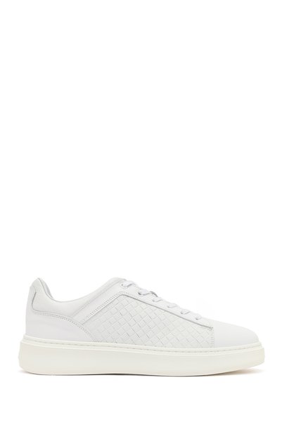 Derimod Men's White Leather Sneakers with Laces 26SFD660218