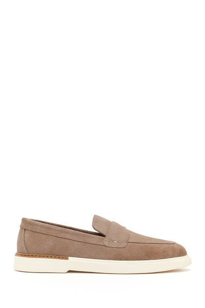 Derimod Men's Beige Suede Leather Casual Loafer 26Sfd750210