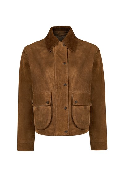 Derimod Freedom Kadın Camel Oversize Süet Deri Ceket 26WGD570110