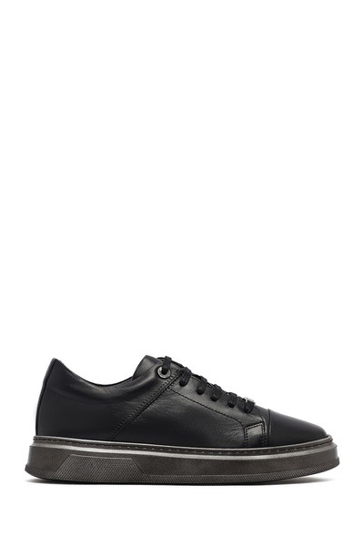 Derimod Men's Black Lace-Up Leather Sneaker Wm810002Dv