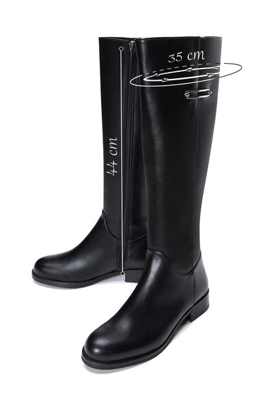 Derimod Kadın Siyah Fermuarlı Casual Çizme WF240008SV