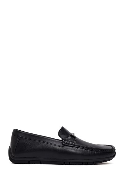 Derimod Men's Black Buckle Leather Loafer 26Sfd621918