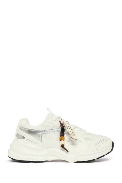 Derimod Women's White Lace-Up Thick-Soled Charmlı Sneaker 26Pfe496114