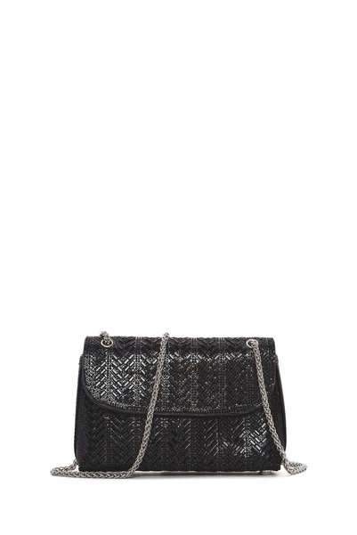 Derimod Women's Black Chain Strap Piece Stoned Mini Evening Dress Bag 26Pbd29...