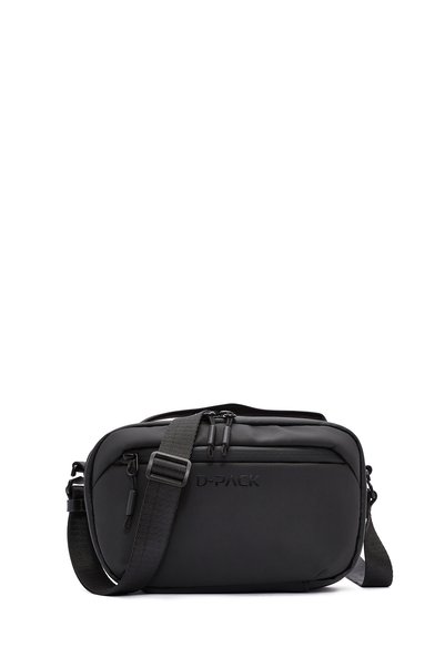 Derimod D-Pack Men's Black Fabric Crossbody Bag 24Wbd30066F