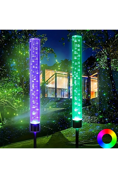 Choice 1 zhizhuang RGB Solar Reed Bulb Bubble Stick RGB Color Acrylic Patio P...