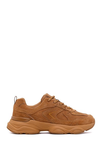 Derimod Women's Mink Lace-Up Thick Sole Suede Leather Sneaker Af520013Ds