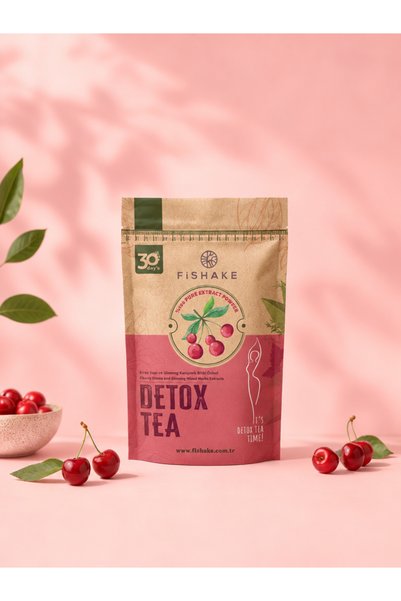 FiShake Kiraz Sapı Ve Gınseng Karışımlı Detox Tea Form Diyet Çay (30 GÜN)