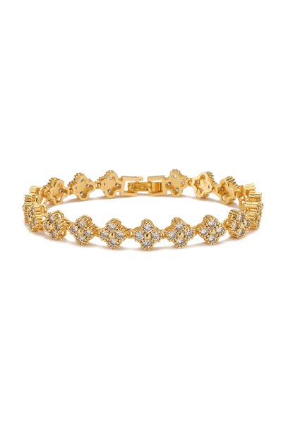 Choice A1 RAKOL Colorful Clover Zircon Bracelet Fashion Charm Gorgeous Charm ...