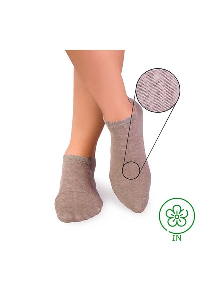 Pirin Hill Sosete scurte din in si bumbac LINEN SNEAKER SOCKS Gri