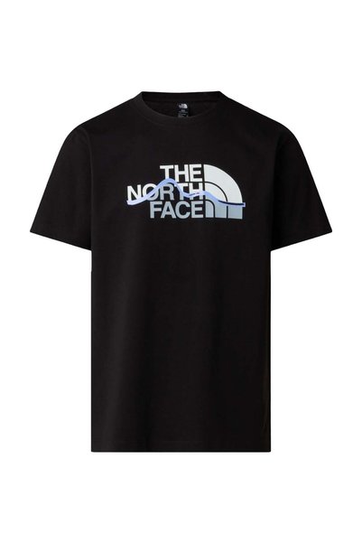 THE NORTH FACE Ανδρικό T-shirt Mountain Line Κανονική Γραμμή με Γραφικό - Μαύ...