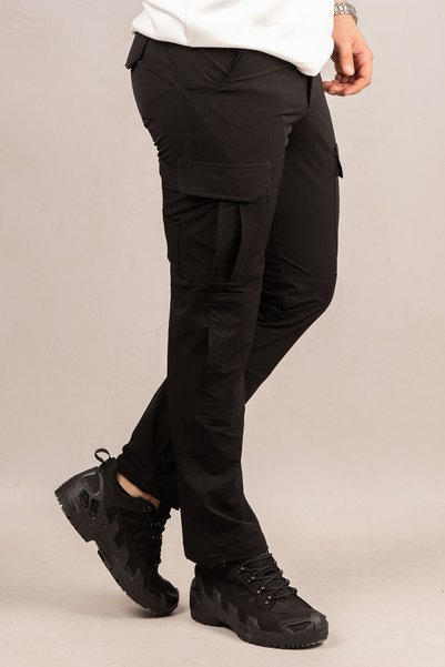 Huğlu PANTALONI TACTICI DE TREKKING NEGRI
