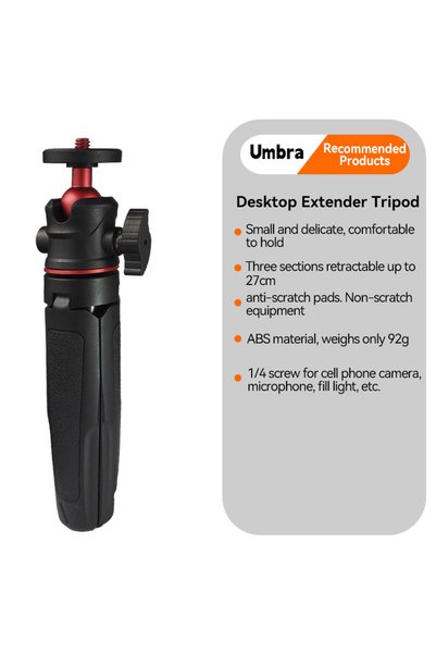 Choice MT-08 MT-08 Foldable Tripods For Phone Cold Shoe Ball Head 1/4'' Selfi...